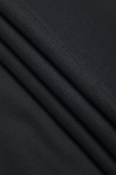 Pure Black Blended Unstitched Suit For Men - Prime Point Store