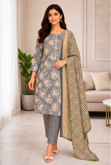3 Piece - Embroidered Lawn Suit