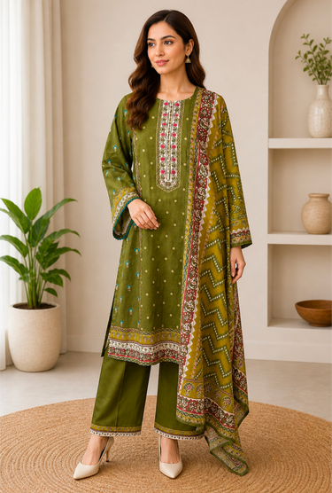 3 Piece - Printed Lawn Suit