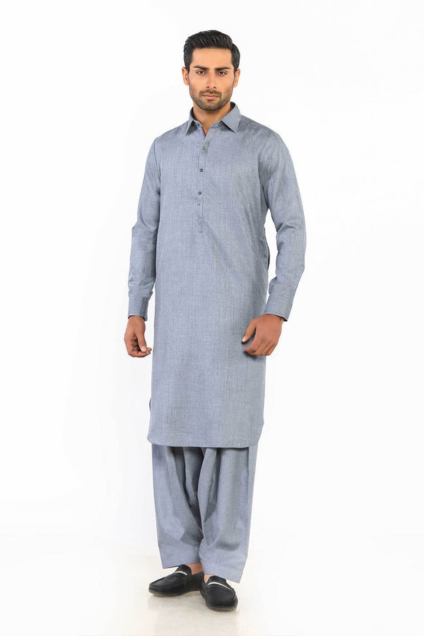 Sky Blue Wash & Wear Shalwar Kameez - Prime Point Store