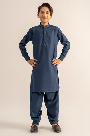 Teal Blended Shalwar Kameez For Boy - Prime Point Store