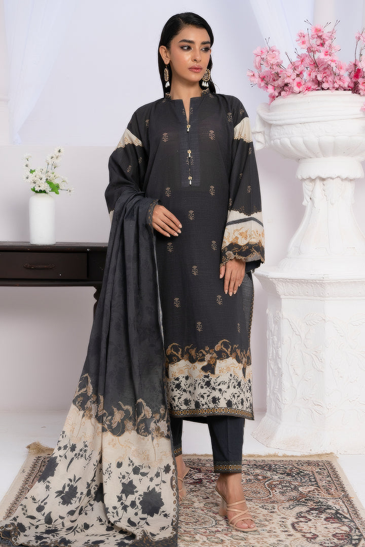 1  Pc Printed Slub Khaddar Unstitched - Prime Point Store