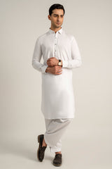 White Cotton Shalwar Kameez For Men - Prime Point Store