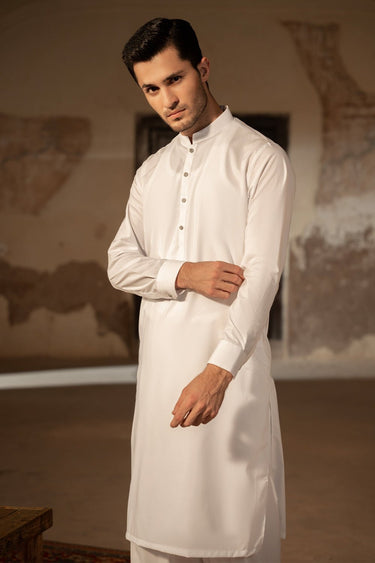 White Wash & Wear Shalwar Kameez For Men - Prime Point Store