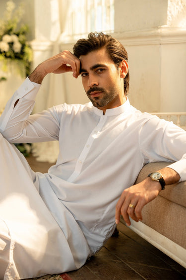 White Wash & Wear Shalwar Kameez - Prime Point Store