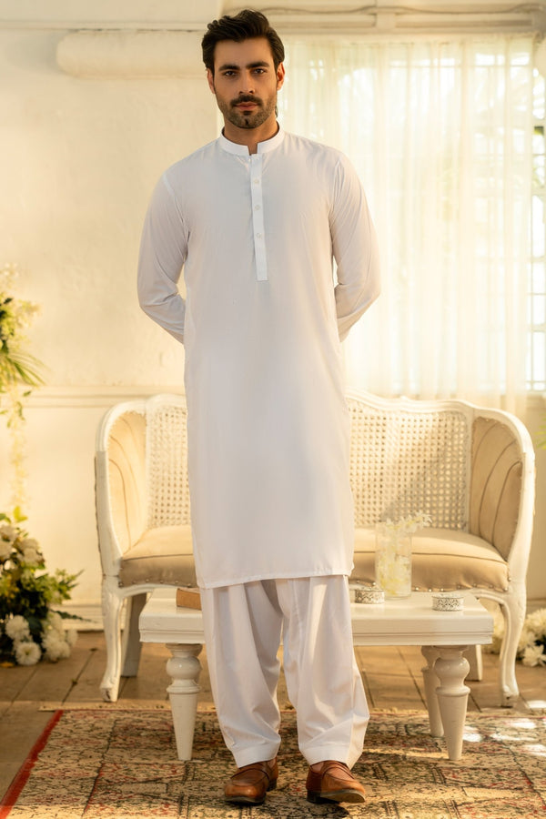 White Wash & Wear Shalwar Kameez - Prime Point Store