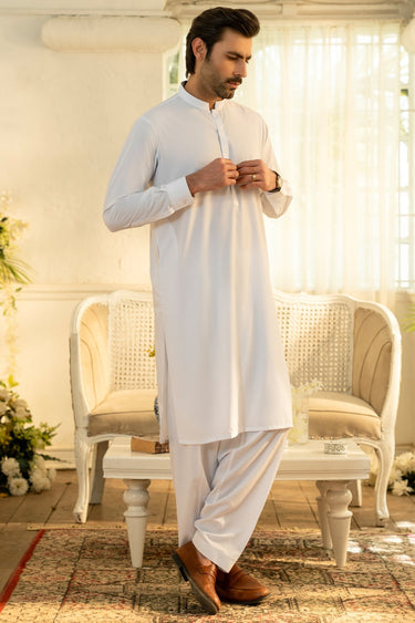White Wash & Wear Shalwar Kameez - Prime Point Store