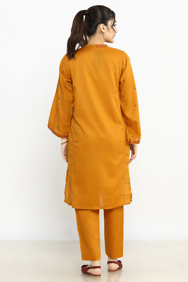 2 Pc Embroidered Dobby Stitched Suit
