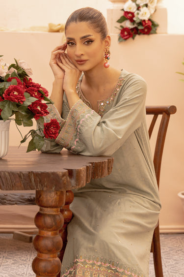 2 Piece - Embroidered Viscose Suit