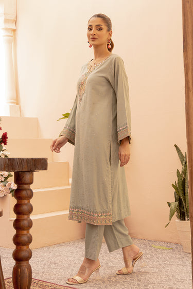 2 Piece - Embroidered Viscose Suit
