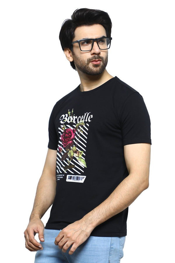 Men Graphic Tees T-Shirt SKU: MGT-0013-BLACK - Prime Point Store