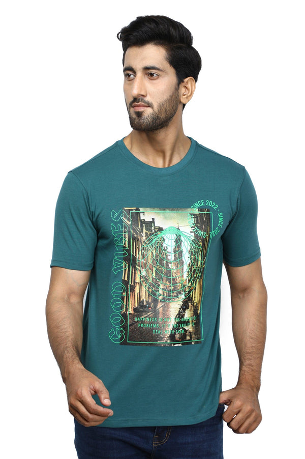 Men's Graphic Tees T-Shirt SKU: MGT-0018-GREEN - Prime Point Store
