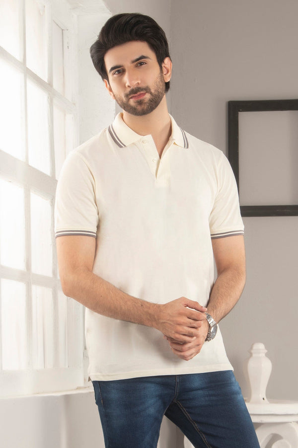 Men's Polo T-Shirt SKU: MPP-0001-OFF WHITE - Prime Point Store