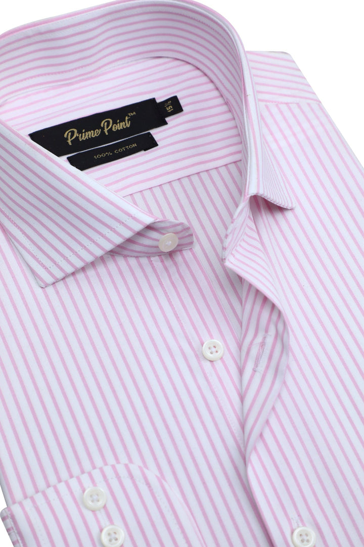 SIMPLE PINK STRIPES SHIRT - Prime Point Store