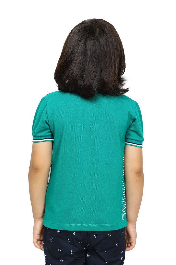 Boys Graphic Polo T-Shirt -GREEN - Prime Point Store