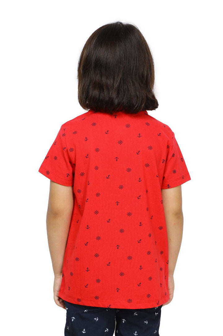 Boys Graphic Polo T-Shirt SKU: BGP-0008-RED - Prime Point Store