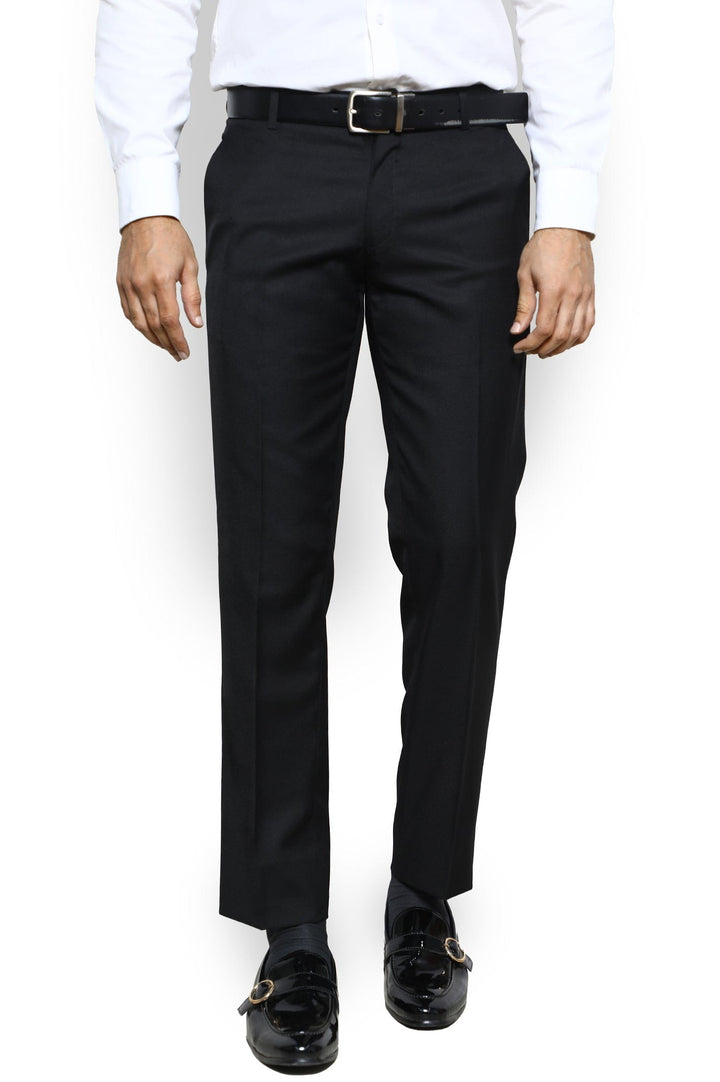 Wash & Wear Trouser For Men's SKU: MWSL-002-BLACK - Prime Point Store