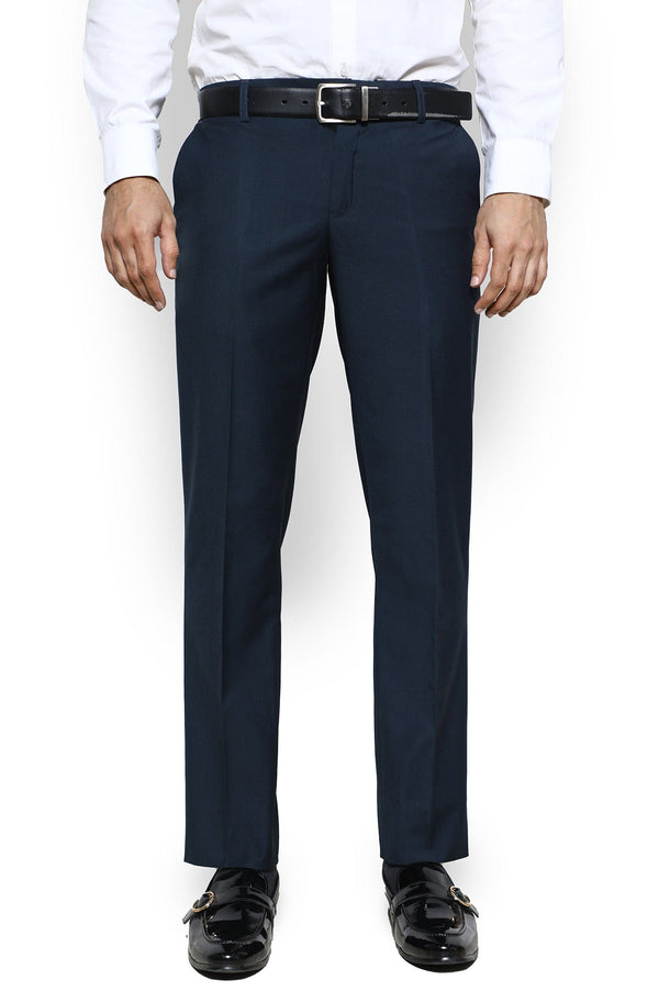 Wash & Wear Trouser For Men's SKU: MFT-0001-D/BLUE - Prime Point Store