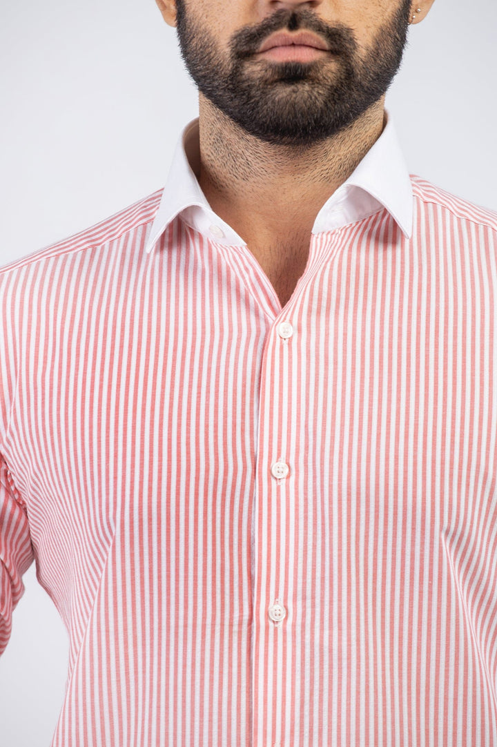 Men Formal Stripe Shirt - Prime Point Store