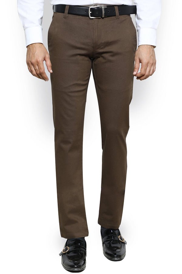 Chinos Trouser For Men's SKU: MCT-0005-BROWN - Prime Point Store