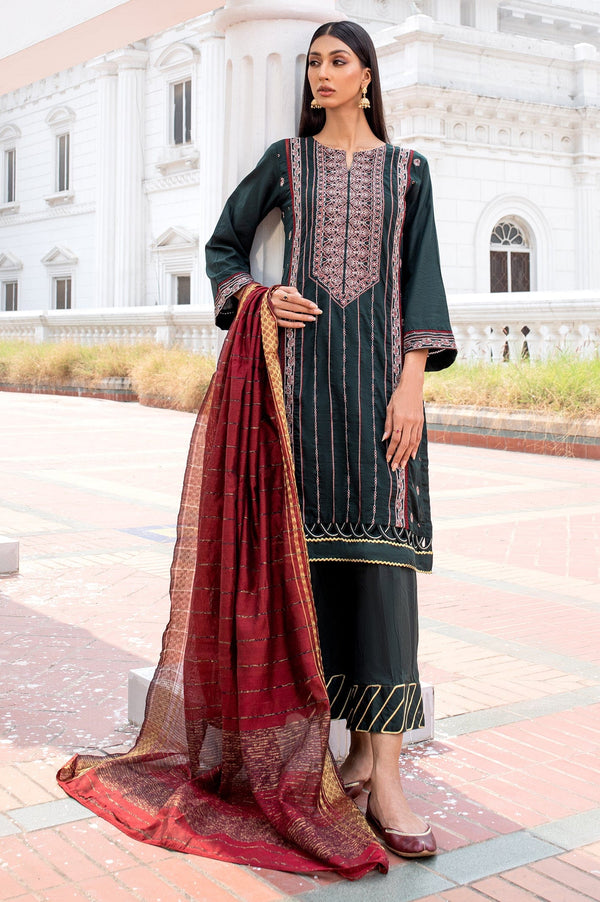 Dyed Embroidered Stitched 3 Pc - Prime Point Store