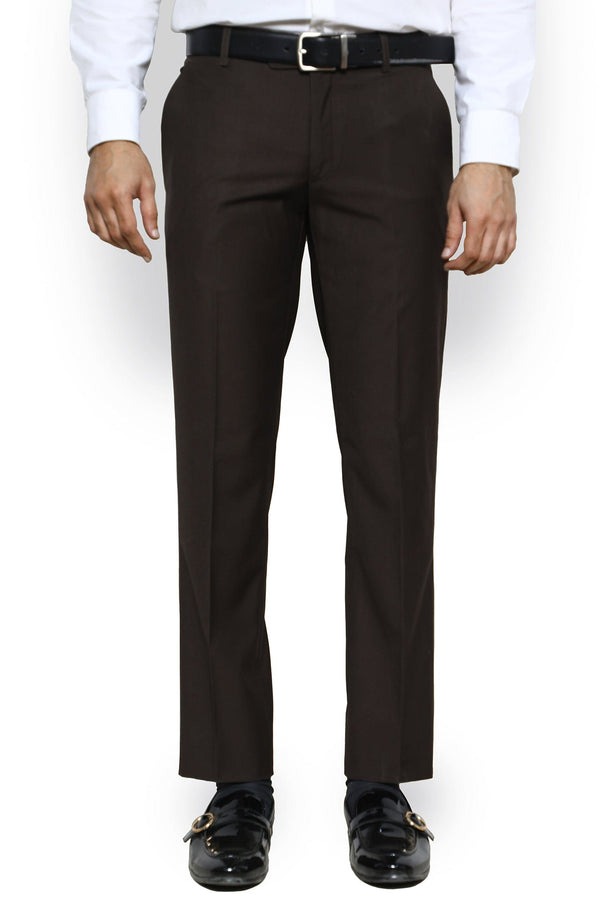 Wash & Wear Trouser For Men's SKU: MFT-0001-D/BROWN - Prime Point Store