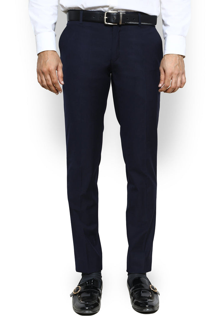 Wash & Wear Trouser For Men's SKU: MFT-0002-NAVY BLUE - Prime Point Store