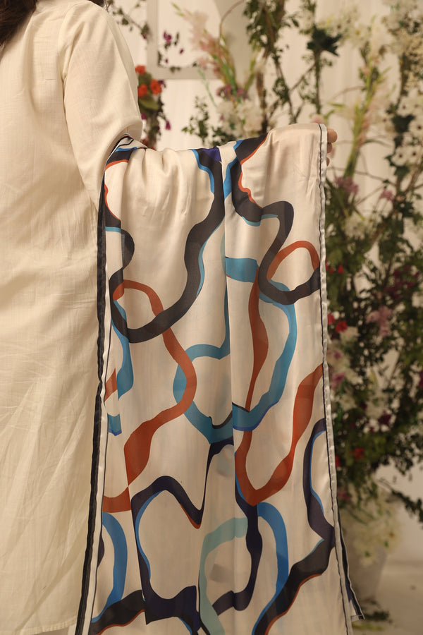 Silk Printed Stole - Prime Point Store